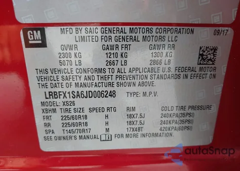 2018 Buick Envision Essence from USA, damaged, VIN LRBFX1SA6JD006248